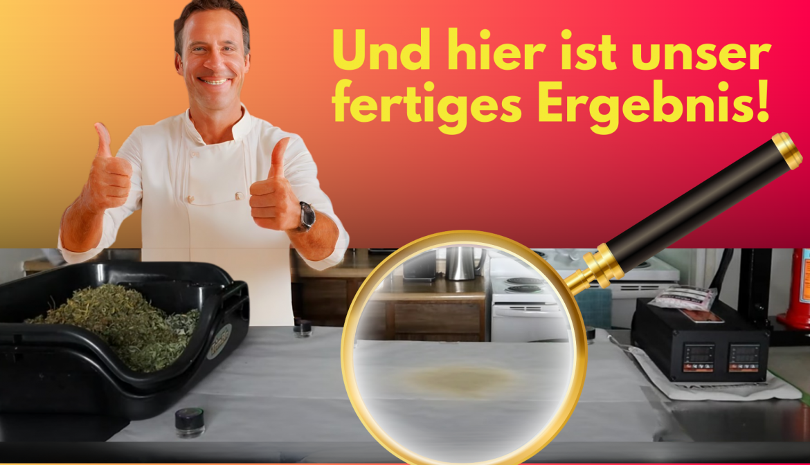 Das fertige Rosin-Ergebnis nach der Extraktion – perfekt und stolz präsentiert